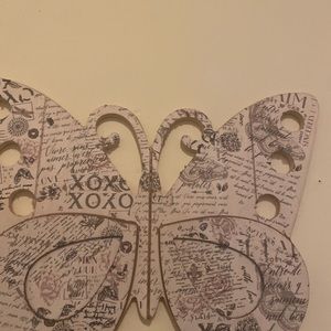WOODEN HAND EMBELLISHED BUTTERFLIES